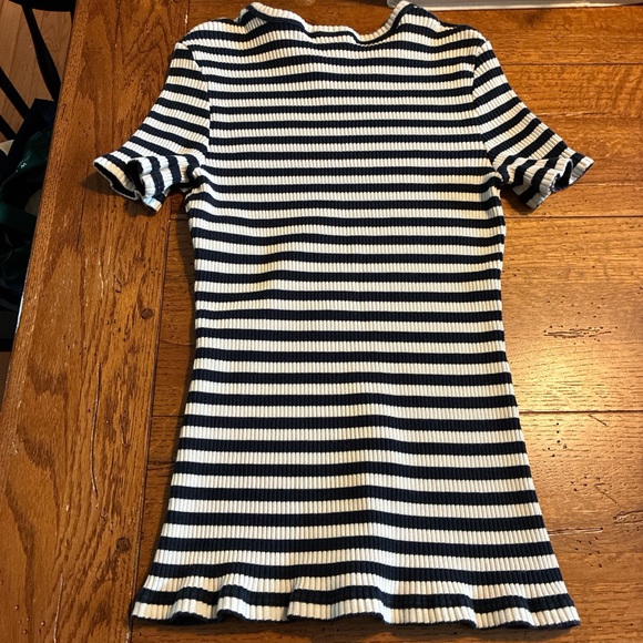 Theory Navy and White Striped Dress - Picture 4 of 5